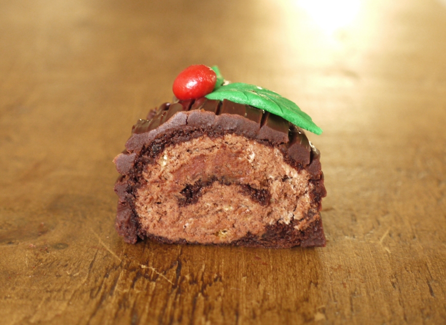 Mini Chocolate Amaretto Yule Logs